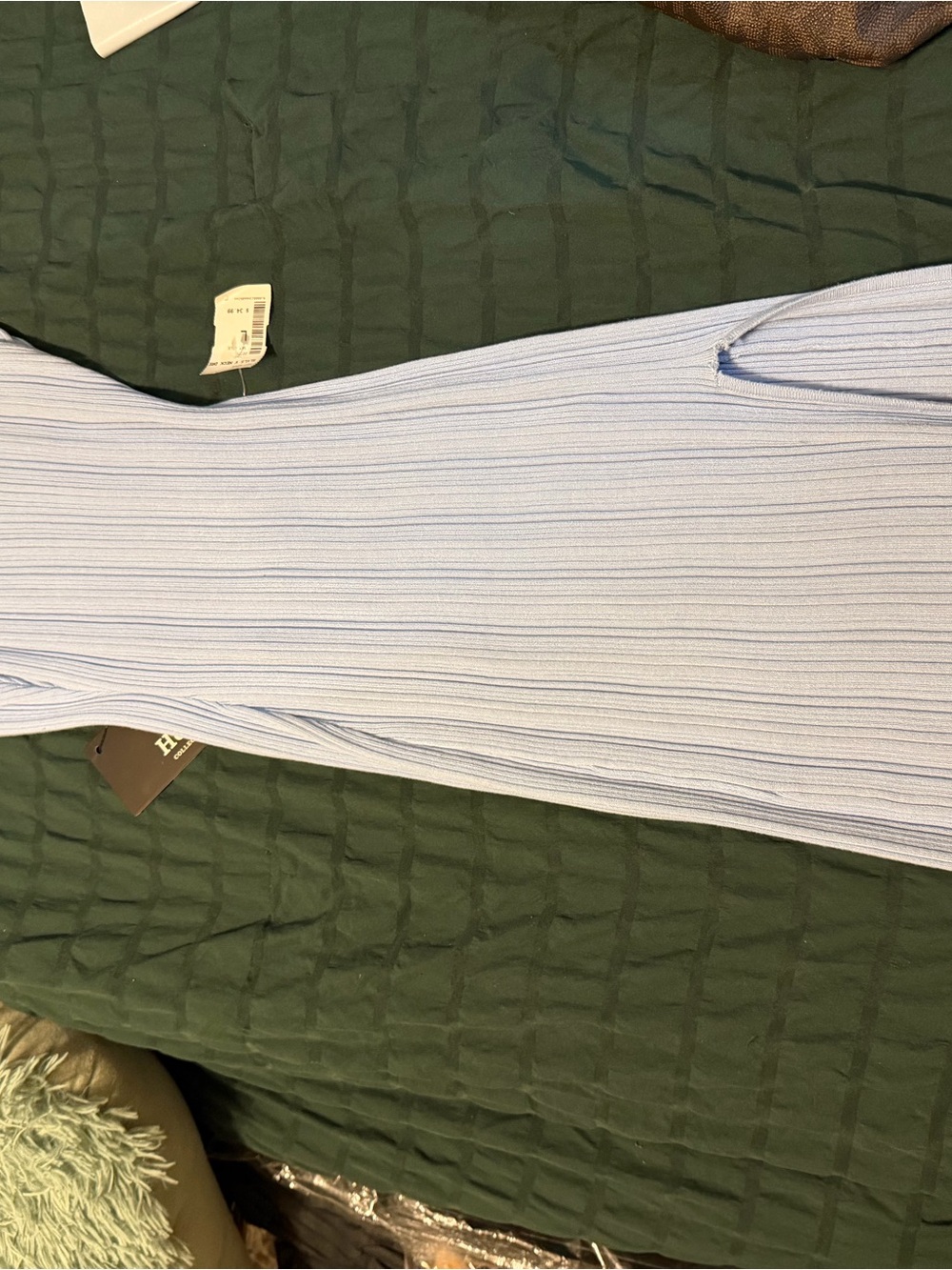 Hera Collection Pale Blue Ribbed Tank Top - Picture 2 of 2